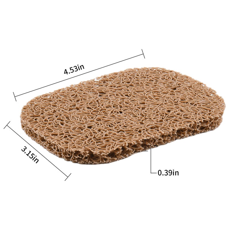 Yadream 4PCS BPA-Free Soap Savers Pads for Soap Dish,Easy to Clean Soap Lifting Pads Suitable for Shower Kitchen Bathroom Bathroom Travel Hotel Cleaning Product(Coffee) - Image 2